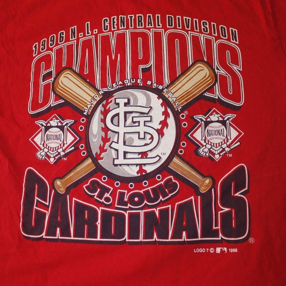 Vintage 1996 St. Louis Cardinals Logo 7 MLB Shirt - Picture 1 of 4